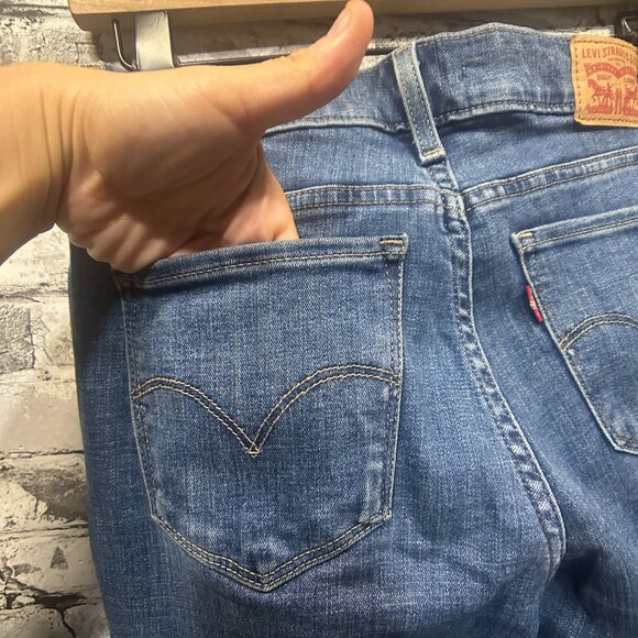 EUC Levi's Women 711 Skinny Jeans Lapis Hawaii Blue Size 26 - Picture 6 of 16